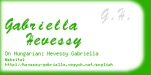 gabriella hevessy business card